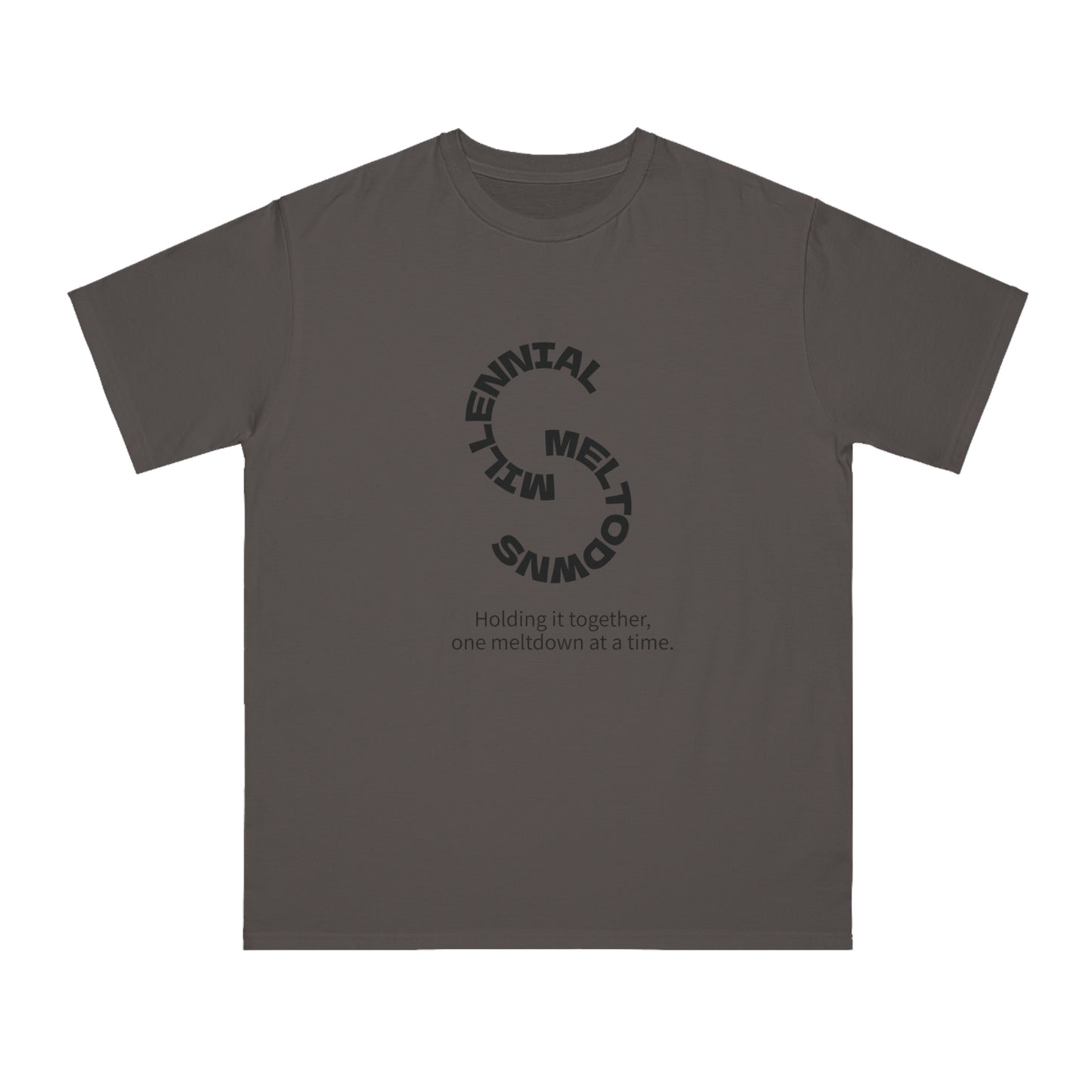 Millennial Meltdown Organic T-Shirt, Unisex Tee, Casual Wear, Gift for Friends, Humor Apparel, Relaxed Fit Shirt