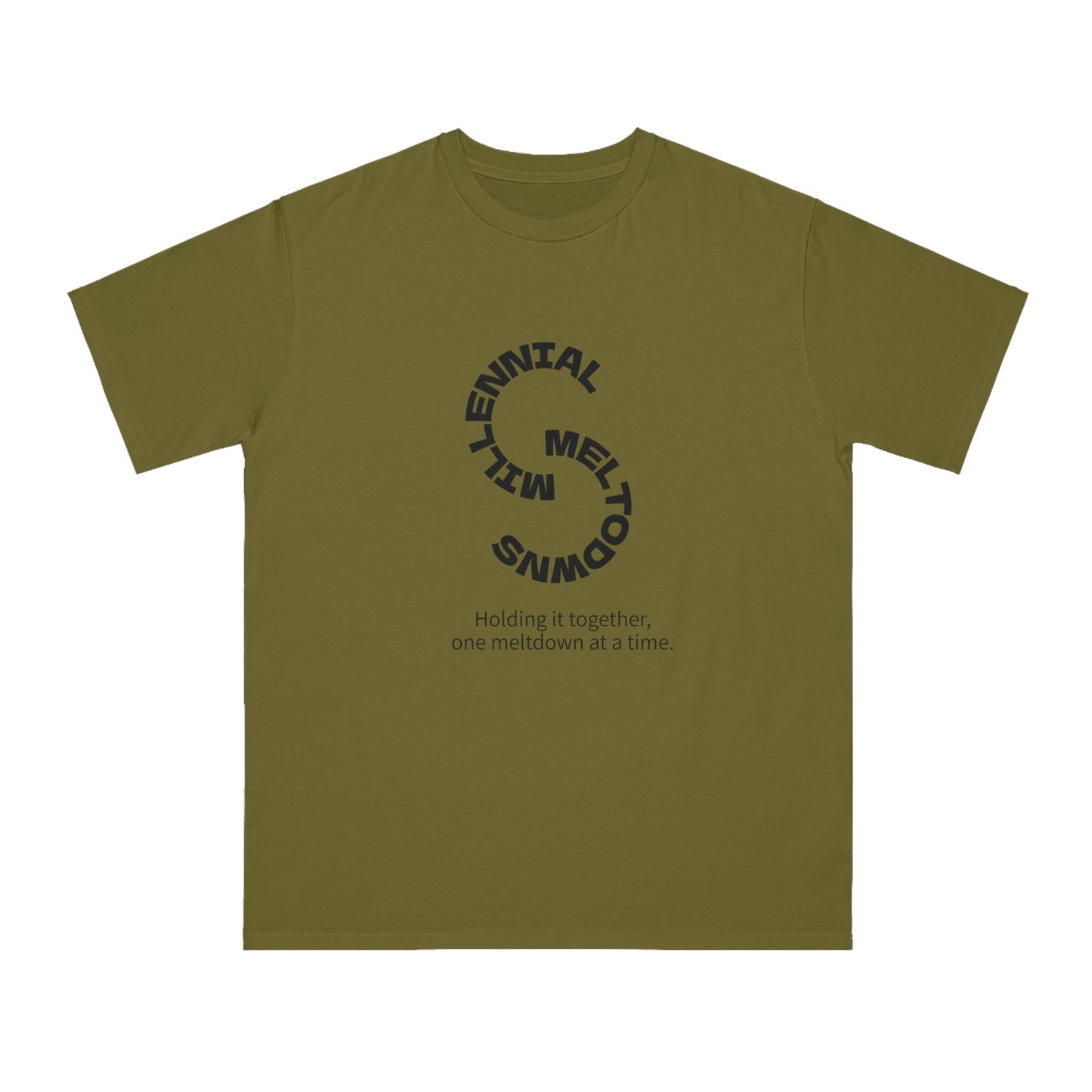 Millennial Meltdown Organic T-Shirt, Unisex Tee, Casual Wear, Gift for Friends, Humor Apparel, Relaxed Fit Shirt