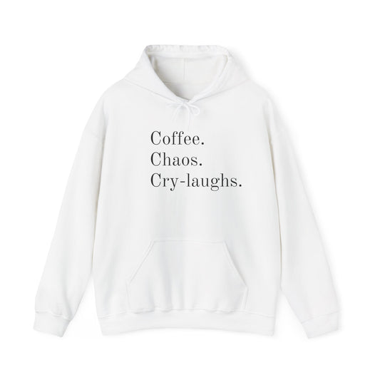 Coffee Chaos Cry-Laughs Hoodie - Unisex