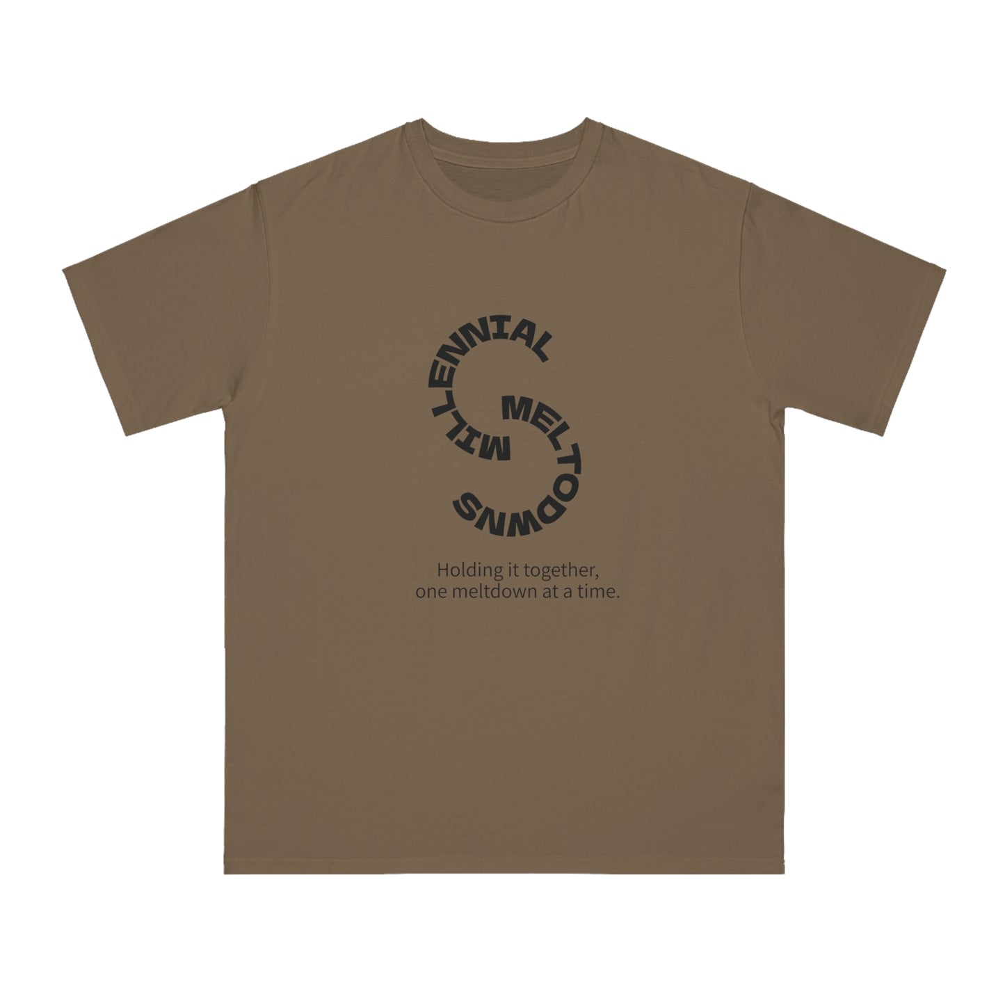Millennial Meltdown Organic T-Shirt, Unisex Tee, Casual Wear, Gift for Friends, Humor Apparel, Relaxed Fit Shirt